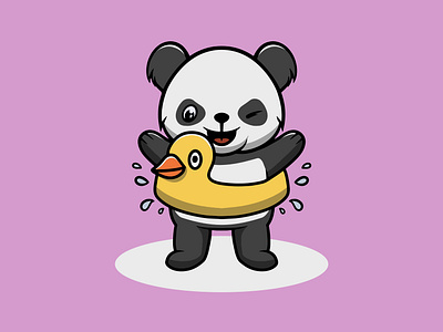 Cute Panda wearing Duck Floater