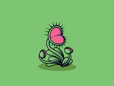 Beautiful Venus Flytrap beautiful plant illustration design environmentalism environmentalist design graphic design icon illustration logo north carolina plant mascot design subtropical plant ui