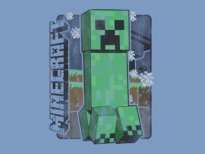 Minecraft Creeper creeper graphic design licensed minecraft retail tees tshirt video games vintage