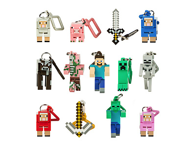 Minecraft Hangers accessories blind box hangers minecraft retail toys