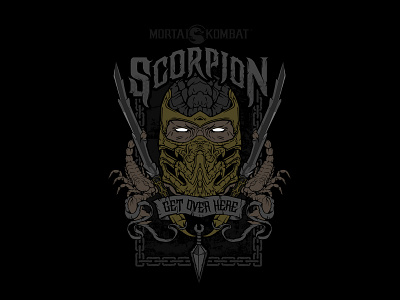 Scorpion clothing graphic design hot topic mortal kombat tees