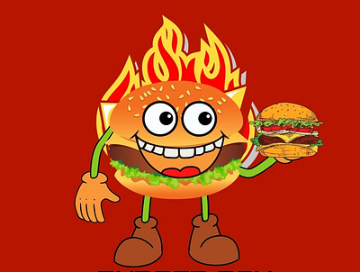 Hot & spicy Deliciouse Burger. branding canva design graphic design logo