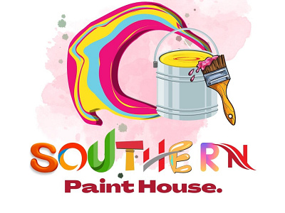 Paint House Logo branding canva design graphic design logo