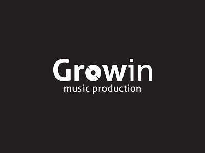 Growin music prod logo minimalism music