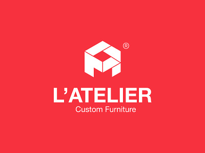 L'Atelier furniture logo mark minimalist