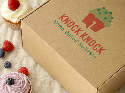 Knock Knock cookies logo packaging