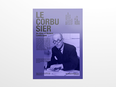 Le Corbusier Dribbble poster typography