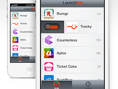 LaunchKey - Orbit preview (iOS) apple authentication ios iphone launch list mobile mobile ui slide ui user authentication user interface ux
