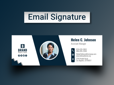 Clickable & Editable HTML Email Signature - Email Signature app branding clickable clickable signature design editable editable signature email design email signature graphic design html email signature html signature illustration logo signature typography ui ux vector