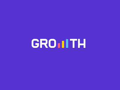 Growth clever creative design finance grow growth investment logo logotype minimal simple wordmark