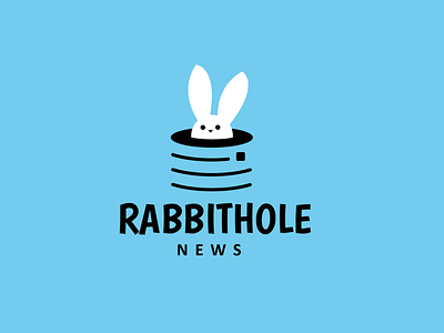 Rabbit hole news animal clever creative creative logo design logo minimal news rabbit simple