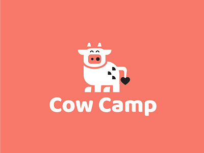 Cow Camp dentistry animal clever cow creative dentistry design logo minimal simple