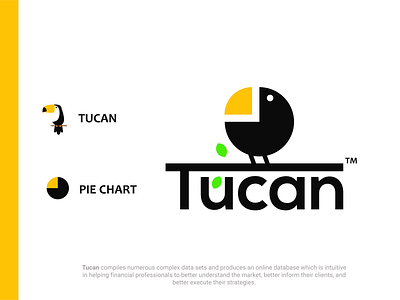 tucan statistics analysis analytics animal bird cat clever creative design finance logo minimal simple statistic tucan