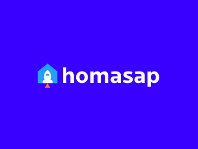 homasap clever creative design fly home house logo minimal negativespace realestate rocket simple space speed