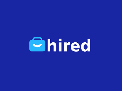 hired cases clever creative design job logo minimal simple work