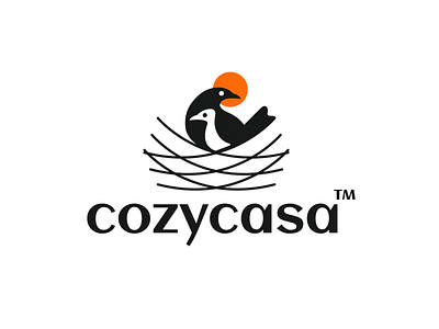 cozycasa animal bird clever creative decoration design fly furniture home logo minimal nest simple