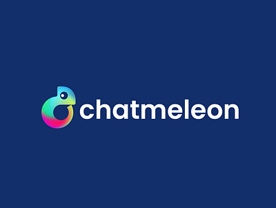 chatmeleon animal chameleon chat chat app clever colorful colors community creative design logo minimal negative space simple speak talk
