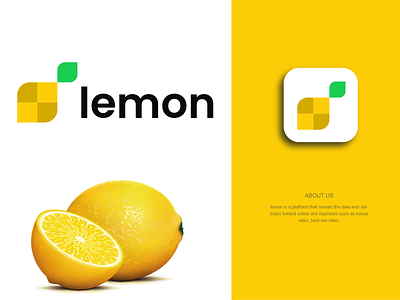 lemon 2 proposal analysis analytic app clever creative data design lemon logo minimal modern simple statistic stats technology