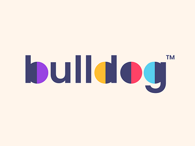 bulldog brand bull bulldog clever colorful colors creative design dog finance growth invest logo minimal simple