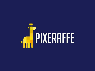 Pixeraffe animal clever creative data giraffe logo minimal pixel simple square