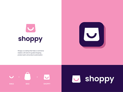 shoppy bag buy clever client creative design ecommerce logo minimal sell shopper shopping simple store