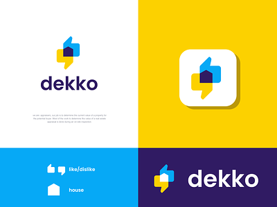 dekko appraisal building clever creative design dislike house like logo minimal realestate review simple value values