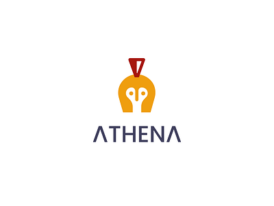 athena athena creative godess helmet logo minimal negativespace owl simple warrior