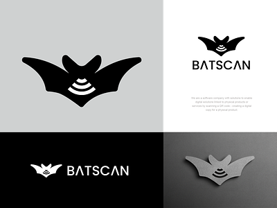 batscan animal bat clever creative dark design logo minimal negativespace night scan simple wifi