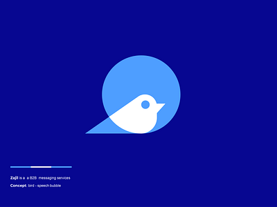 zajil bird chat clever communcation creative design email logo minimal simple speech bubble tech