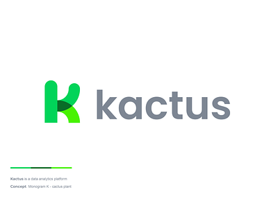 kactus analytics cactus clever creative data design green logo minimal plant planting simple