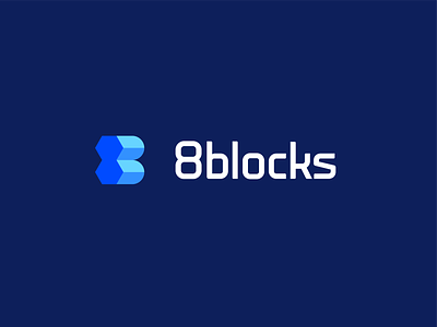 8blocks accounting clever creative crypto design financial fund investing letter b logo minimal money number simple trading
