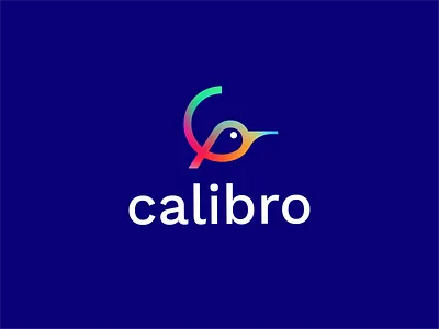 Calibro 2nd concept animal bird branding clever colibri colorful creative design home house logo minimal monogram nest real estate simple