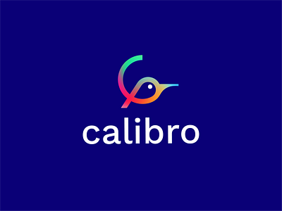 Calibro 2nd concept animal bird branding clever colibri colorful creative design home house logo minimal monogram nest real estate simple