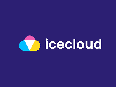 icecloud branding clever cloud colorful colors creative design ice icecream logo minimal modern playful simple technology