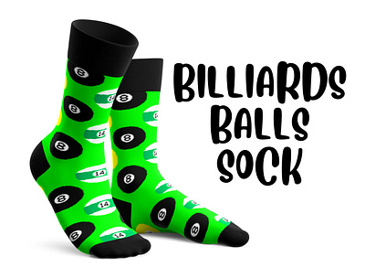 Billiards Balls Sock design graphic design pixel art socks