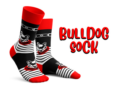 Bulldog Sock design graphic design pixel art socks