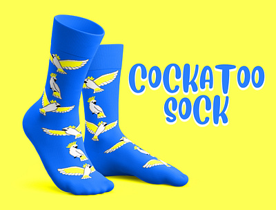 Cockatoo Sock design graphic design pixel art socks