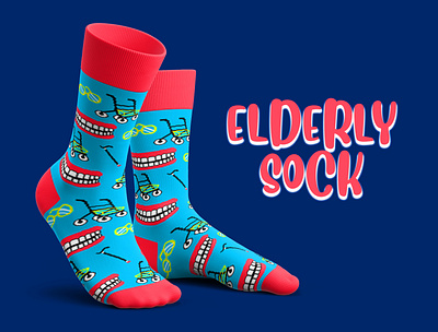 Elderly Sock design graphic design pixel art socks