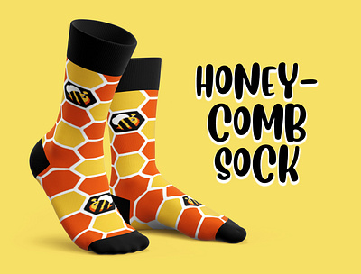 Honeycomb Sock design graphic design pixel art socks