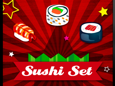 Sushi Set iPhone/iPad Game game illustration ipad iphone mobile game sushi