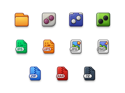 Pizza Boy - File Browser Icons app design emulation emulator figma file icons folder game game boy games icon icons retro