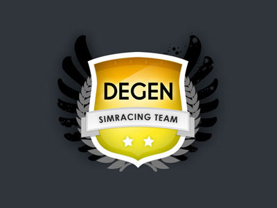 Degen Simracing Team logo "The Shield" game gaming motorsport race racing shield simracing