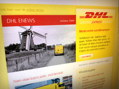 DHL e-mailing e mailing emailing newsletter