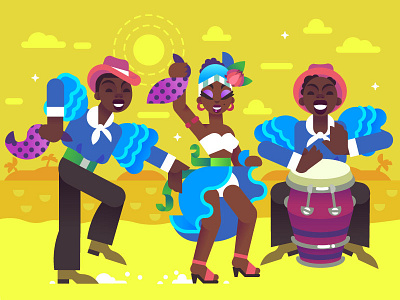 Rumba dancers by Kukunka on Dribbble