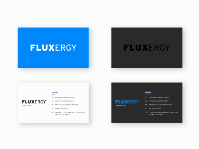 Fluxergy Business Cards Mockup
