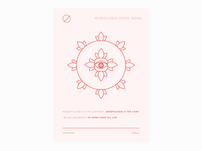 Mindfulness Gathas Poster Series WIP buddhism graphic design icon design illustration layout poster design print design typography
