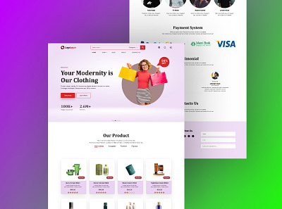 Fashion landing page app branding design graphic design logo ui ux