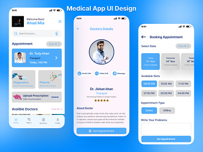 Medical App app graphic design typography ui ux