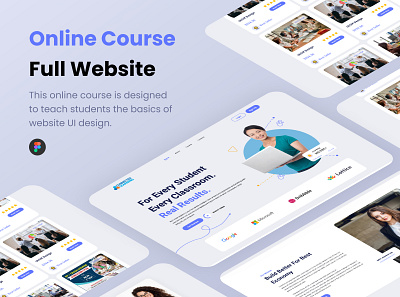 Online Course Full Website course design education full website graphic design online online course full website online platform skills ui design ux