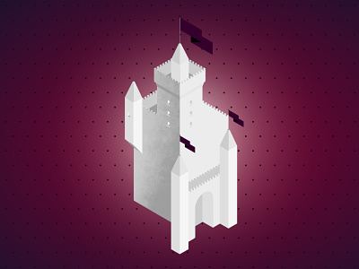 ReAnalog Castle Prototype castle flag illustration isometric texture